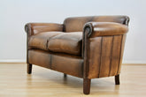 Camford Petite Sofa In Buffalo Leather Hand Antique